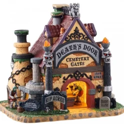 Death's Door Cemetery Gates con Alimentatore Cod. 05614-Lemax Clearance