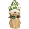 Decorazione Gatto sorridente con Cappello Verde-Edelman