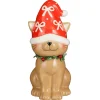 Decorazione Gatto sorridente con Cappello Rossa-Edelman Sale