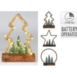 Figura di Natale LED Ricaricabile 30 Cm. Pezzo Singolo-Koopman Discount