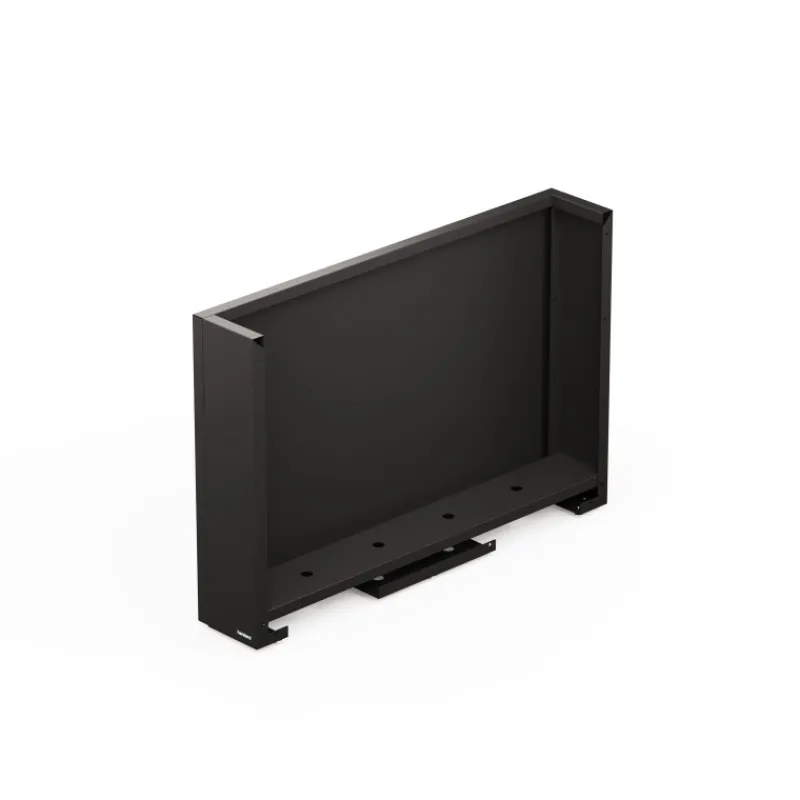 Fioriera Alta DECO PLANTER DIVIDER 25 in Metallo colore Nero e Legno 100x25x80 cm-Herstera Best