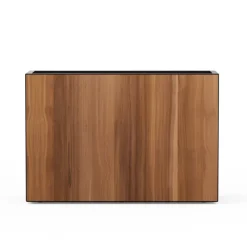 Fioriera Alta DECO PLANTER DIVIDER 25 in Metallo colore Nero e Pannello Effetto Legno 120x25x80 cm-Herstera New