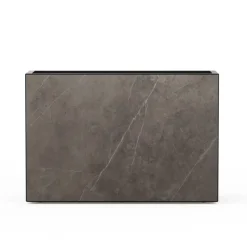 Fioriera Alta DECO PLANTER DIVIDER 25 in Metallo colore Nero e Pannello Effetto Marmo 120x25x80 cm-Herstera Hot