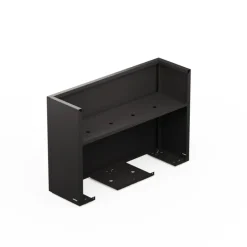 Fioriera Alta DECO PLANTER DIVIDER 40 in Metallo colore Nero e Legno 100x40x80 cm-Herstera Outlet