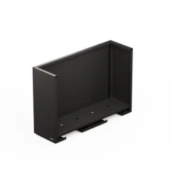 Fioriera Alta DECO PLANTER DIVIDER 40 in Metallo colore Nero e Legno 100x40x80 cm-Herstera Outlet