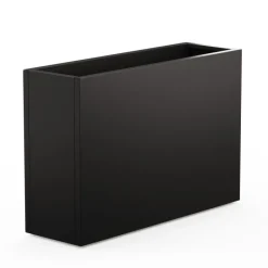 Fioriera Alta DECO PLANTER DIVIDER 40 in Metallo colore Nero e Legno 100x40x80 cm-Herstera Outlet
