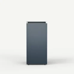 Fioriera Alta PLANTER COLUMN in Metallo colore Antracite 50x50x100 cm-Herstera Discount