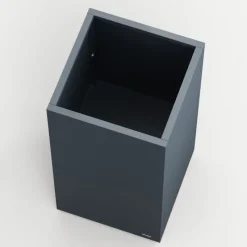 Fioriera Alta PLANTER COLUMN in Metallo colore Antracite 50x50x100 cm-Herstera Discount