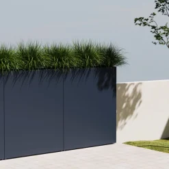 Fioriera Alta PLANTER DIVIDER 40 in Metallo colore Antracite 100x40x115 cm-Herstera Discount