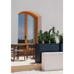 Fioriera Alta PLANTER DIVIDER 40 in Metallo colore Antracite 100x40x80 cm-Herstera Outlet