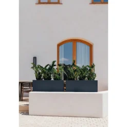 Fioriera Alta PLANTER DIVIDER 25 in Metallo colore Antracite 100x25x80 cm-Herstera Sale