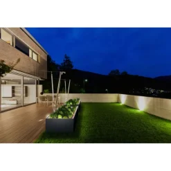 Fioriera Bassa PLANTER EDGE in Metallo colore Antracite 150x100x50 cm-Herstera New