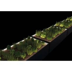 Fioriera Bassa PLANTER EDGE in Metallo colore Antracite 150x100x50 cm-Herstera New