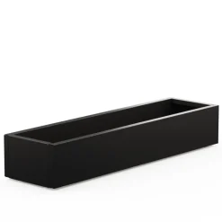 Fioriera Bassa PLANTER WOOD XIC 150 in Metallo colore Antracite 150x40x25cm-Herstera Outlet