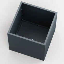 Fioriera Cubo PLANTER CUBE 70 in Metallo colore Antracite 70x70x70 cm-Herstera