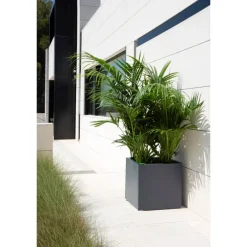 Fioriera Cubo PLANTER CUBE 50 in Metallo colore Antracite 50x50x50 cm-Herstera Sale