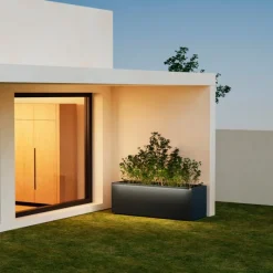 Fioriera PLANTER 50 in Metallo colore Antracite 150x50x50cm-Herstera Outlet