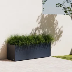 Fioriera PLANTER 50 in Metallo colore Antracite 150x50x50cm-Herstera Outlet