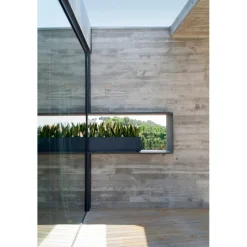 Fioriera PLANTER BALCONY in Metallo colore Antracite 80x25x25 cm-Herstera Discount