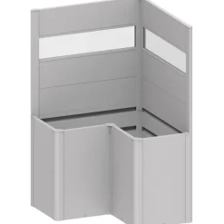 Frangivista con Elemento Vetro per Aiuola Rialzata a L in Metallo-Biohort Best