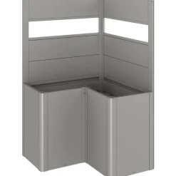 Frangivista con Elemento Vetro per Fioriera BELVEDERE L in Metallo-Biohort New