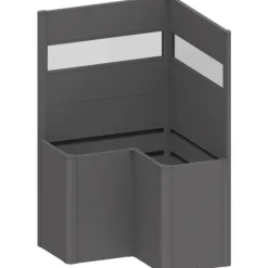 Frangivista con Elemento Vetro per Fioriera BELVEDERE L in Metallo-Biohort New