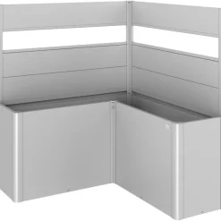 Frangivista con Elemento Vetro per Fioriera BELVEDERE L in Metallo-Biohort New