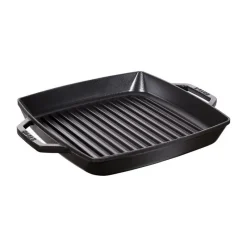 Griglia 2 Manici 33 x 33 cm Nera in Ghisa-Staub Discount