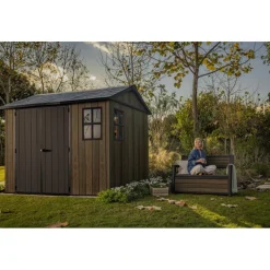 Casetta da Giardino in Resina SIGNATURE APEX 975 NOCE - Doppia scelta di montaggio-Keter Sale