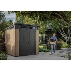 Casetta da Giardino in Resina SIGNATURE PENT 7X7 DOGHE-Keter Clearance