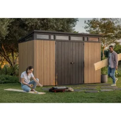 Casetta da Giardino in Resina SIGNATURE PENT 11X7 DOGHE-Keter Sale