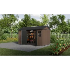 Casetta da Giardino in Resina NEWTON PLUS 1375 - Doppia Scelta di Montaggio-Keter Clearance