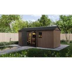 Casetta da Giardino in Resina NEWTON PLUS 7517 - Doppia Scelta di Montaggio-Keter New