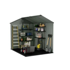 Casetta da Giardino in Resina DARWIN 6x8 Green con Finestre Frontali-Keter Sale