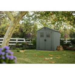 Casetta da Giardino in Resina DARWIN 6x6 Green con Finestre Frontali-Keter Outlet