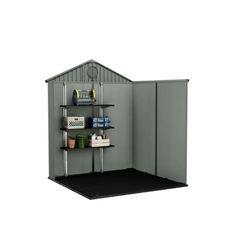 Casetta da Giardino in Resina DARWIN 6x6 Green con Finestre Frontali-Keter Outlet