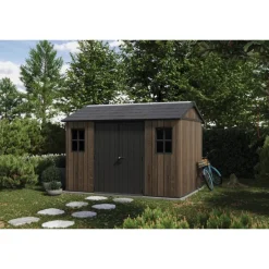 Casetta da Giardino in Resina SIGNATURE APEX 1175 NOCE - Doppia scelta di montaggio-Keter Online