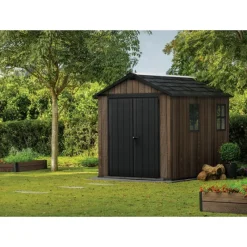 Casetta da Giardino in Resina SIGNATURE APEX 759 NOCE - Doppia scelta di montaggio-Keter