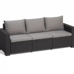 Divano 3 Posti CALIFORNIA Grafite-Keter Clearance
