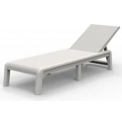 Lettino Prendisole MALLORCA SUNLOUNGER Bianco-Keter Hot