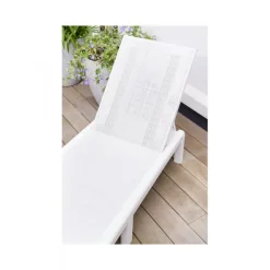 Lettino Prendisole MALLORCA SUNLOUNGER Bianco-Keter Hot