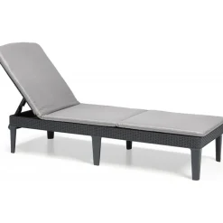 Lettino sdraio con cuscino JAIPUR grafite-Keter Clearance