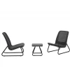 Set 2 Poltrone + Tavolino aperto RIO PATIO Grafite-Keter New