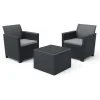 Set 2 Poltrone + Tavolino CLAIRE BALCONY SET Grafite-Keter Clearance