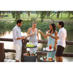 Tavolino in Resina COOL BAR Grigio-Keter Sale