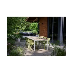 Tavolo PORTO 200 effetto Legno struttura Bianca-Keter Sale