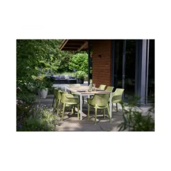 Tavolo PORTO 200 effetto Legno struttura Bianca-Keter Sale