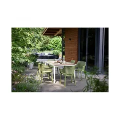 Tavolo PORTO 160 effetto Legno struttura Bianca-Keter Outlet