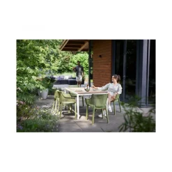 Tavolo PORTO 160 effetto Legno struttura Bianca-Keter Outlet