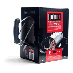 Kit Ciminiera e 2 kg di Brichetti e 3 Accendifuoco Cod. 17631-Weber Outlet